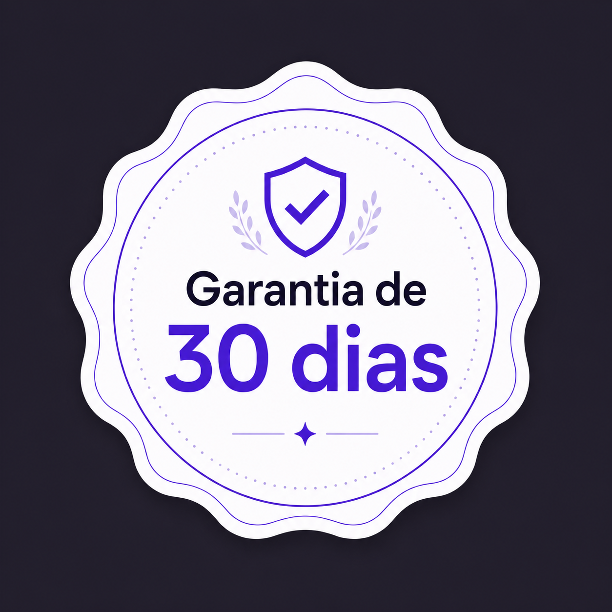 Selo de garantia de 30 dias